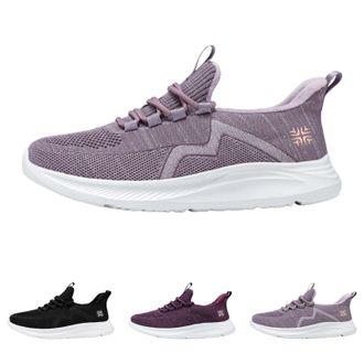 Generic Womens Athletic Slip On Walking Shoes Casual Lightweight Tennis Running Sneakers Womens Non-Slip Breathable Mesh Sock Shoes Fashion Sport Gym Workout 