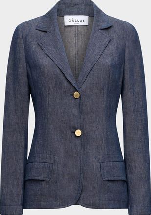 C&acirc;llas Milano Marcel Single-Breasted Denim Blazer