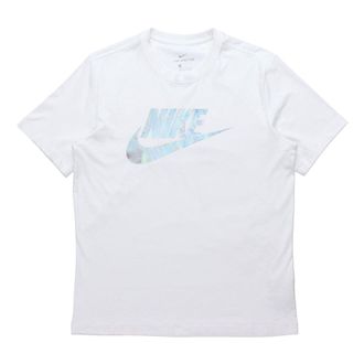 Nike Sportswear Athleisure Casual Sports Short Sleeve White SIlver CT6880-100