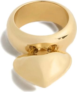 La DoubleJ Love ring met hartdetail - Goud