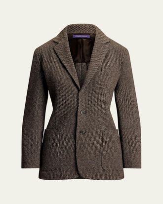 Ralph Lauren Collection Broken Twill Single-Breasted Blazer