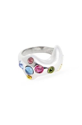 Collina Strada Bat Ring in Silver Multi at Nordstrom, Size 8
