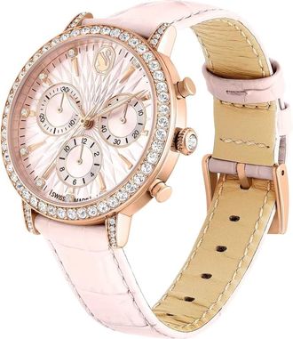 Swarovski Unisex Matrix Tennis Chrono Horloge Roze/Rosegoud 5698300 - unisex - Horloges - Roze - ONE Size - Accessoires