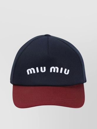 Miu Miu adjustable cotton baseball hat