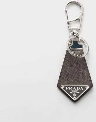 Prada Saffiano leather keychain