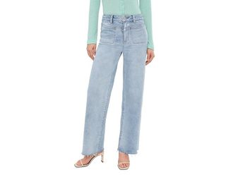 Paige 31 Anessa Front Yoke Stitch Through Pocket Raw Hem in La Belle Womens Jeans La Belle : 29 31, Cotton/Denim/Elastane