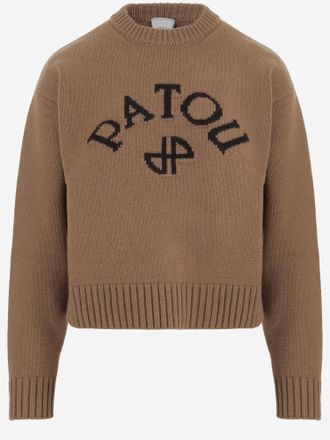 Patou Maglia Patou In Lana E Cashmere Con Logo