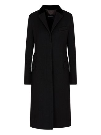 Emporio Armani Wool Single-Breasted Coat-Donna