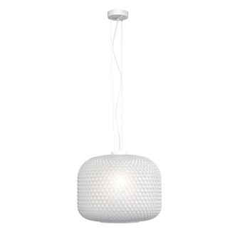 Luce-Ambiente-Design Sospensione ashford in vetro bianco 150x40 cm