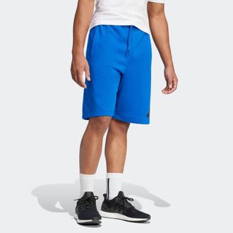 adidas Shorts ADIDAS SPORTSWEAR ESSENTIALS BIG LOGO FRENCH TERRY, Herren, Gr. L, N-Gr, blau (royal blau, schwarz, normal, gr.), Obermaterial: 55% Baumwolle, 