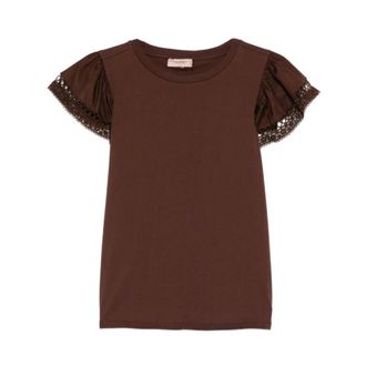Twinset T-Shirts, female, Brown, Size: M Twin-set T-shirts and Polos Brown