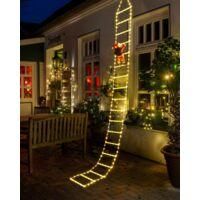 OEM Guirnalda De Luces Navide&ntilde;as El&eacute;ctricas Con Forma De Escalera Y Pap&aacute; Noel, 8 Modos, Funci&oacute;n De Memoria Con Temporizador, Resistente Al Agua, Para Deco