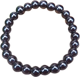 Generic 8mm Round Black Stone Bracelet For Women Men Christmas Earrings And Necklace for (Black, One Size)