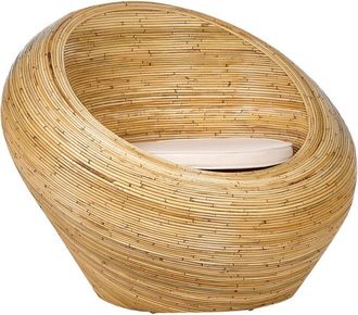 Beliani Garden Armchair MAIORI Rattan Natural