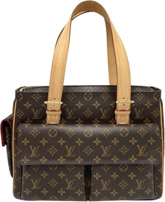 Louis Vuitton Brown Monogram Canvas Handbag Tote Bag (Pre-Owned)