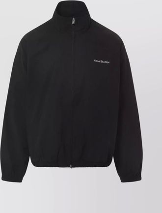 Acne Studios high collar jacket with back print and elastic cuffs