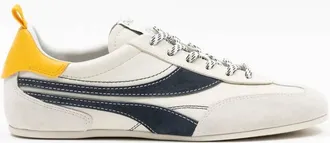 Oncept Mens Bari Leather Sneakers In Retro Indigo