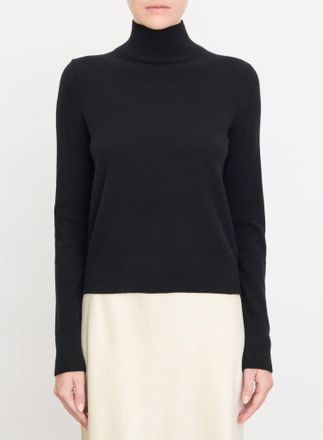 Vince Cashmere Turtleneck Sweater In Black