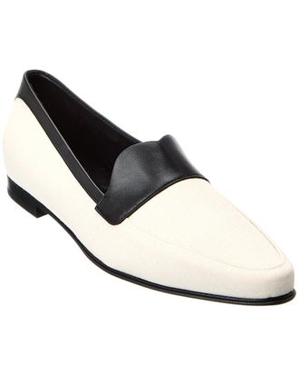 Khaite The Pippen Canvas & Leather Loafer