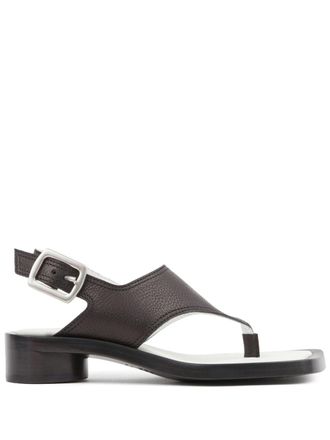 Maison Margiela Anatomic 30mm leather sandals - women - Calf Leather/Calf Leather/Rubber - 39 - Brown