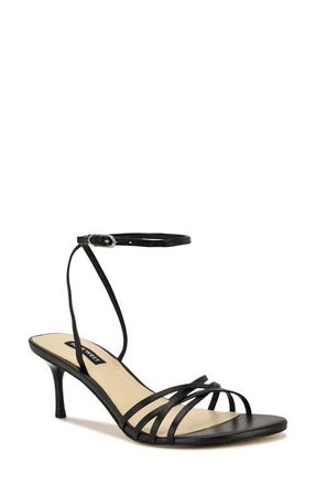 Nine West Gazey Ankle Strap Sandal in Black at Nordstrom, Size 8.5
