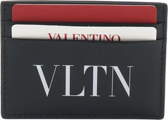 Valentino Vltn Card Holder - Heren - Portefeuilles - Zwart - ONE Size - Leer - Accessoires