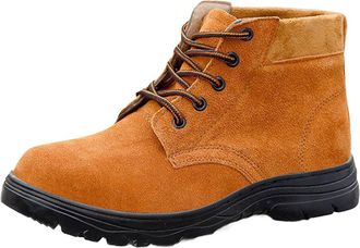 Generic Steel Toe Boots, Winter Walking Boots Safety Breathable Anti-Slip Shoes Lightweight Anti Slip Work Footwear Rubber Sole Anti Collision Boot Soft Botto