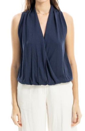 Max Studio Faux Wrap Sleeveless Sweater in Navy at Nordstrom Rack, Size X-Large