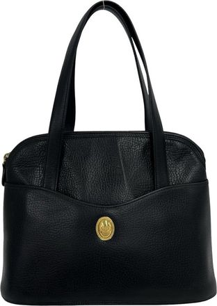 Dior Black Leather Handbag Tote Bag (Pre-Owned)