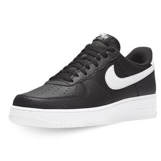 Nike Mens Air Force 1 07 Basketball Shoe, Black White, 8.5 UK