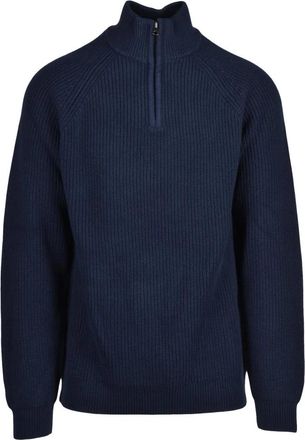 Anerkjendt Ribbed Sweater - Heren - Ronde hals truien - Blauw - L - Katoen - Truien & Vesten