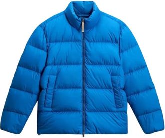 Woolrich Cloud Eagle Jacket - Heren - Jassen - Blauw - Maat: S Leer