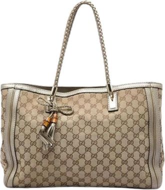 Gucci Pre-owned Bella Tote Bag - Dames - Vintage Shopper - Beige - ONE Size - Vintage
