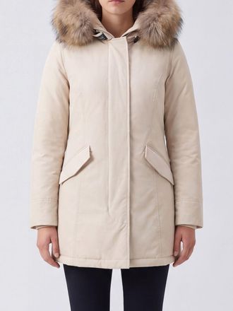Woolrich Parka Arctic idrorepellente al ginocchio con cappuccio in shearling
