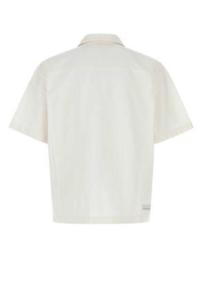 Nine In The Morning Mens White Cotton Shirt Bianco Exterior: Camicie
