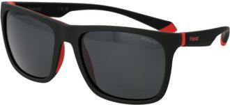 Polaroid Zwarte Plastic Zonnebril