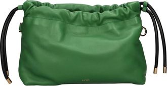N&deg;21 Leren Bucket Bag - Dames - Schoudertassen - Groen - ONE Size - Leer - Tassen
