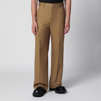 Balenciaga Pantaloni chino ampi in twill color cammello