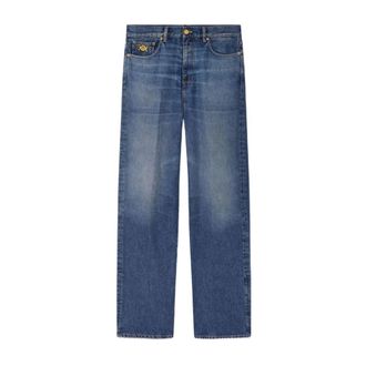 Versace Straight Jeans, male, Blue, Size: W33 Medusa Biggie Jeans