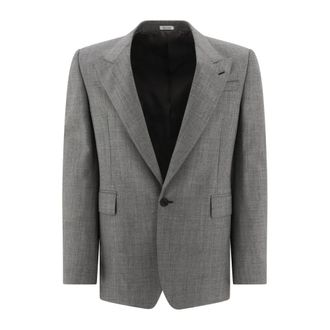 Alexander McQueen Alexander McQueen, Blazers, male, Gray, Size: S Stylish Jackets Vests