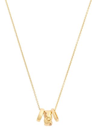 Coach Braided Charm Necklace - Gold - One Size