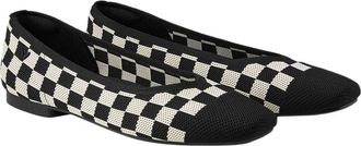 Vivaia Square-Toe V-Cut Flats in Black at Nordstrom, Size 5.5