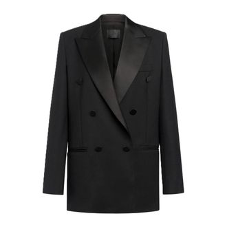 Dondup Blazers, female, Black, Size: L Blazer doppiopetto regular