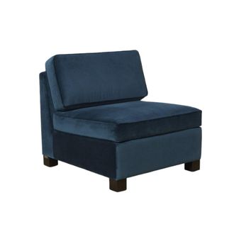 Robin des Bois Banco de terciopelo estilo contempor&aacute;neo, 1 plaza bleu paon