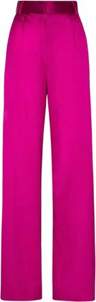 Philipp Plein Sartiial Pants - Dames - Wijde Broeken - Roze - L - Satijn - Broeken