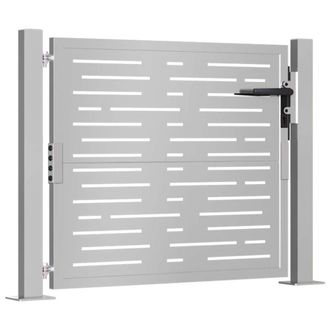 Berkfield Home Beautiful Garden Gate 105x80 cm Corten Steel Square Design in Brown