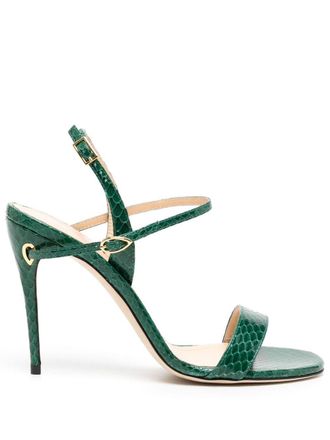 Jennifer Chamandi Tommaso 105mm leather sandals - women - Calf Leather/Calf Leather/Calf Leather - 35.5 - Green