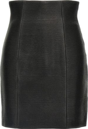 Balmain Skirts - Dames - Leren & Su&egrave;de rokken - Zwart - S - Rokken