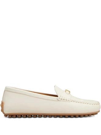 Tod's leather loafers - women - Calf Leather/Calf Leather/Rubber - 35.5 - Neutrals