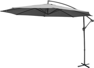 Sweeek Sombrilla jardin, parasol redondo, gris, &oslash;350cm